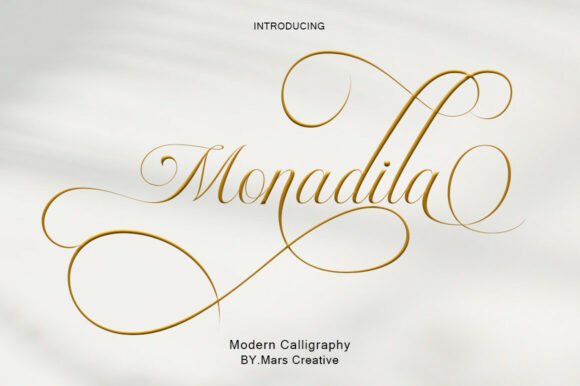 Modern Script Fonts: 18 Gorgeous Picks for Branding 25 Monadila Fonts 149661434 1 1 580x386 1
