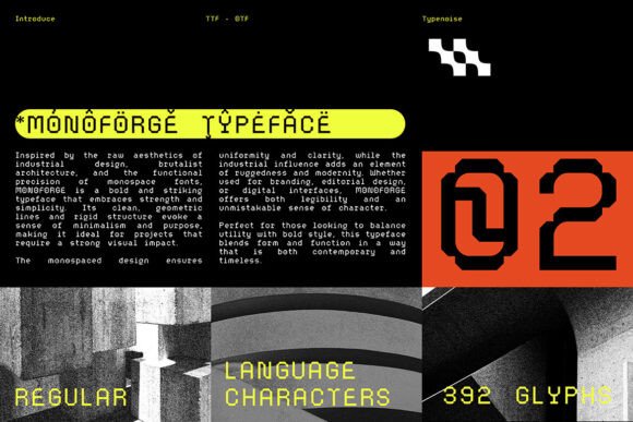16 Best Aesthetic Fonts for Canva Designs 19 Monoforge Fonts 117942030 2 580x387 1