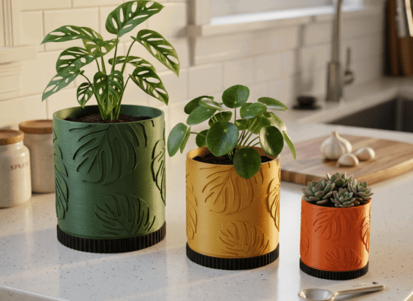 11 Most Profitable 3D Printing Models That Actually Sell 31 Monstera Planter and Tray 3 Sizes STL 3D Printing 150677720 1 1 580x423 1