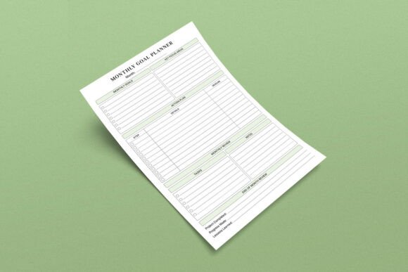 13 Monthly Planner Templates for Goals, Tasks and Events 27 Monthly goal planner template with sections for goals, tasks, and notes.