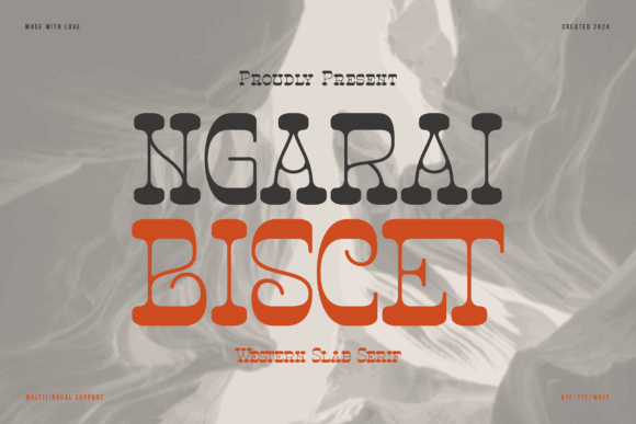Fonts Similar to Clarendon: 15 Powerful Alternatives 40 Ngarai Biscet font display showcasing bold slab serif style.