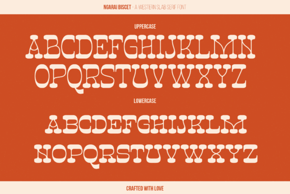 20 Bold Slab Serif Fonts: Powerful Logo & Headline Picks 34 Ngarai Biscet bold slab serif font showcasing uppercase and lowercase letters.
