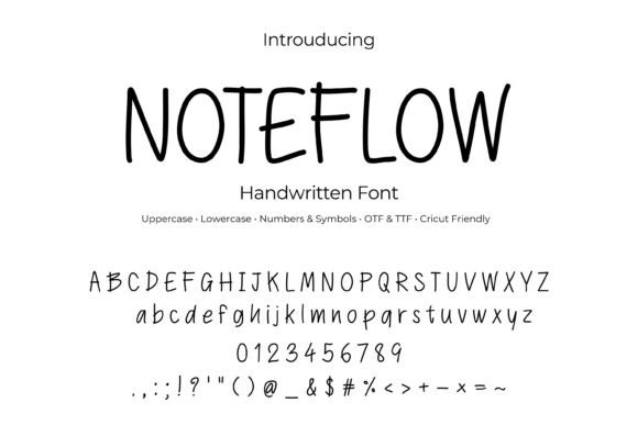 Handwritten Fonts for Vinyl Sticker Labels: 26 Best Cricut Picks 47 Noteflow Fonts 130564228 1 1 580x387 1