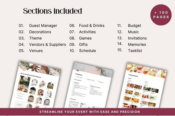 Wedding Budget Template: 16 Smart Picks for Easy Planning 17 Notion Template Party Event Planner Graphics 106134775 2 580x386 1