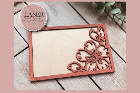 34 Acrylic Laser Cut Designs That Look Professional 5 Acrylic laser cut design featuring floral elements in a decorative frame.