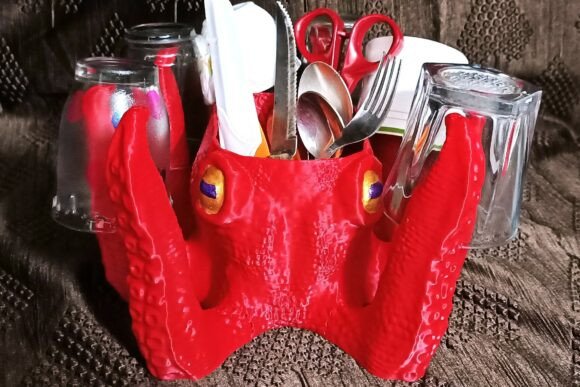 11 Most Profitable 3D Printing Models That Actually Sell 58 Octy Kitchen Utensils Holder 2 Versions 3D Printing 135691073 1 1 580x387 1