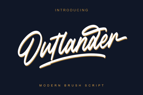 40 Best Brush Script Fonts for Elegant Wedding Invitations 30 Outlander Brush Script by Geranium.co 580x387 1