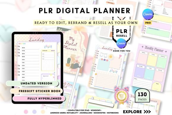 15 Undated Digital Planner: Brilliant Templates You’ll Love 18 PLR Resell Canva Undated Digital Planner Graphics 106577531 1 1 580x386 1