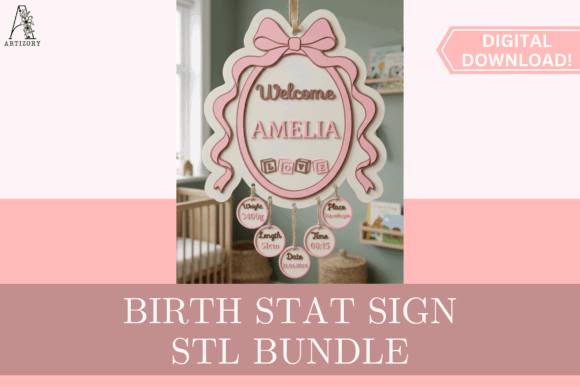 11 Most Profitable 3D Printing Models That Actually Sell 3 Personalized Baby Birth Stat Sign STL 3D Printing 145582166 1 1 580x387 1