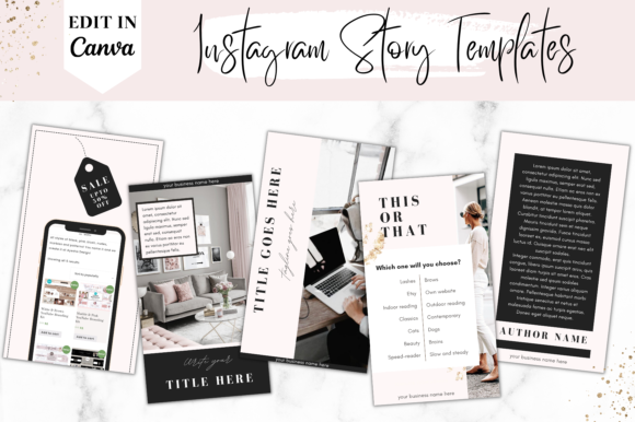 25 Instagram Story Templates: Gorgeous Designs You’ll Love 42 Pink Instagram Post and Story Templates Graphics 24054525 3 580x386 1