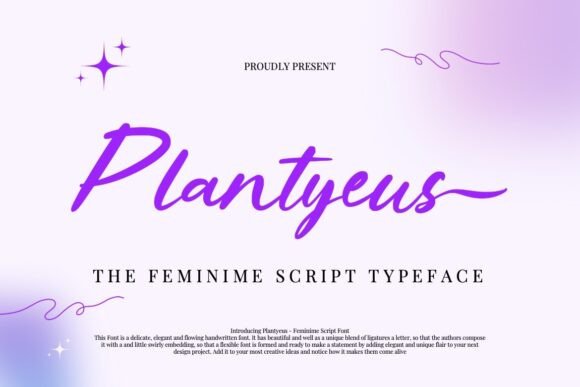 33 Best Feminine Script Fonts for Elegant Branding & Wedding Design 24 Plantyeus Fonts 113989125 1 1 580x387 1