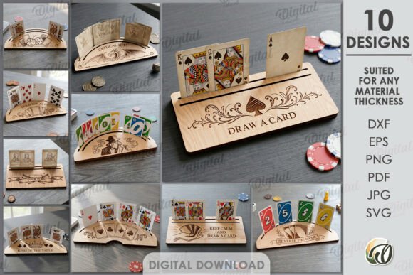 Wood Laser Cut Ideas: 45 Creative Projects Worth Making 54 Playing Card Holders Bundle Laser Cut Laser Cutting 153940836 1 1 580x387 1