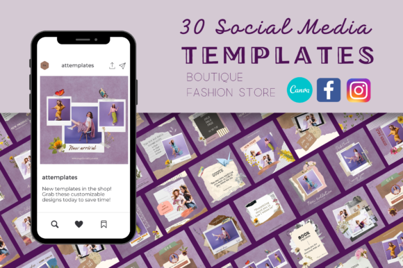 13 Vintage Instagram Story Templates for a Stunning Feed 3 Purple Vintage Instagram Canva Templates Graphics 24738606 1 1 580x386 1
