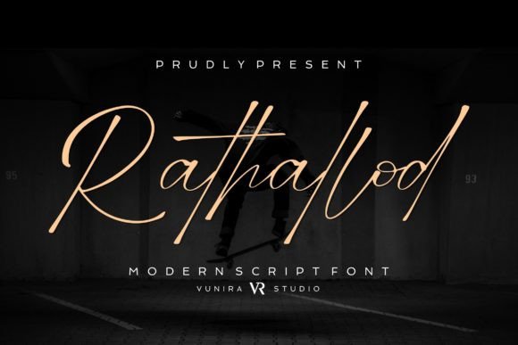 Modern Script Fonts: 18 Gorgeous Picks for Branding 45 Rathallod Fonts 64480576 1 1 580x387 1
