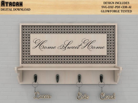Laser Cut Files for Glowforge Projects: 25 Best Picks 21 Rattan Cane Key Holder Keychain Hanger Graphics 41643294 1 1 580x435 1