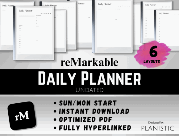 15 Undated Digital Planner: Brilliant Templates You’ll Love 30 ReMarkable 2 ADHD Daily Planner Digital Graphics 95116444 580x441 2