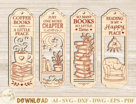 Laser Cut Wood Bookmarks Ideas: 24 Stunning Designs 16 Reading Bookmark Laser Cut SVG Bundle Laser Cutting 151196241 2 580x441 1