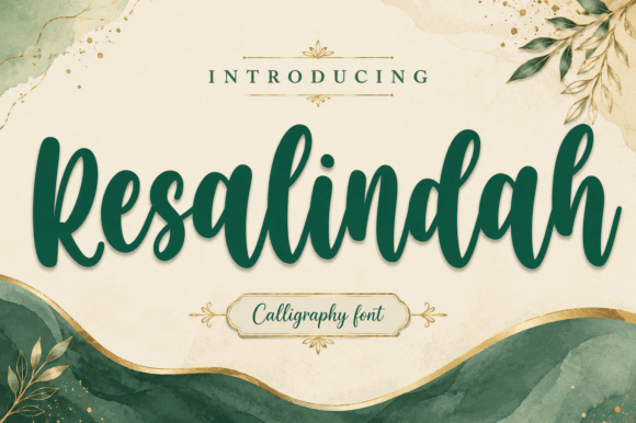 40 Best Brush Script Fonts for Elegant Wedding Invitations 62 Resalindah Fonts 149595368 1 1 580x386 1