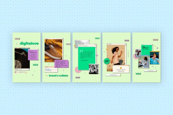 25 Instagram Story Templates: Gorgeous Designs You’ll Love 29 Retro Computer Instagram Template Vol3 Graphics 72373108 3 580x387 1