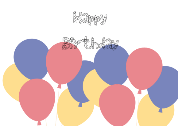 47 Best Halloween Fonts for Crafts, Parties, and Products 5 Colorful balloons with the text 'Happy Birthday' in a playful font.