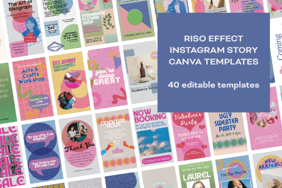 25 Instagram Story Templates: Gorgeous Designs You’ll Love 19 Riso Texture Instagram Story Templates Graphics 113684682 1 1 580x387 1