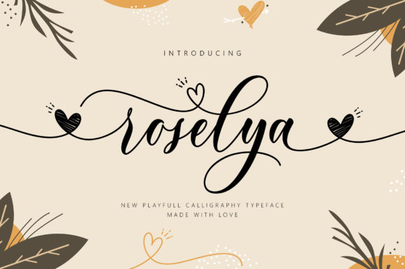 Lettering Fonts for Logo Design: 17 Stunning Picks You’ll Love 51 Roselya Script Fonts 16921452 1 1 580x386 1