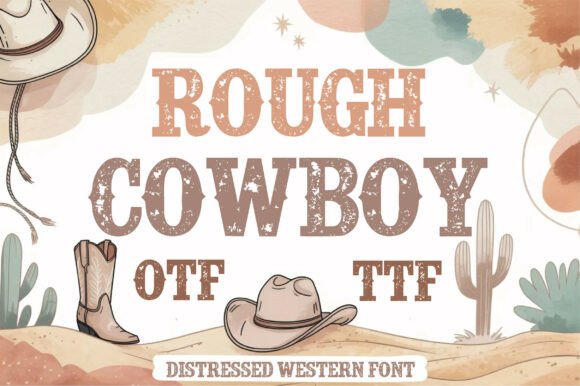 15 Best Western Slab Serif Fonts for Logos and Branding 35 Rough Cowboy Fonts 138176741 1 1 580x386 1