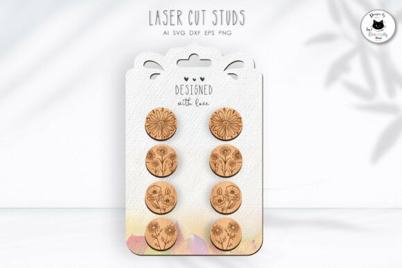 Laser Cut Files for Glowforge Projects: 25 Best Picks 39 Round Floral Stud Earrings Laser Cut SVG Laser Cutting 145025309 1 1 580x387 1