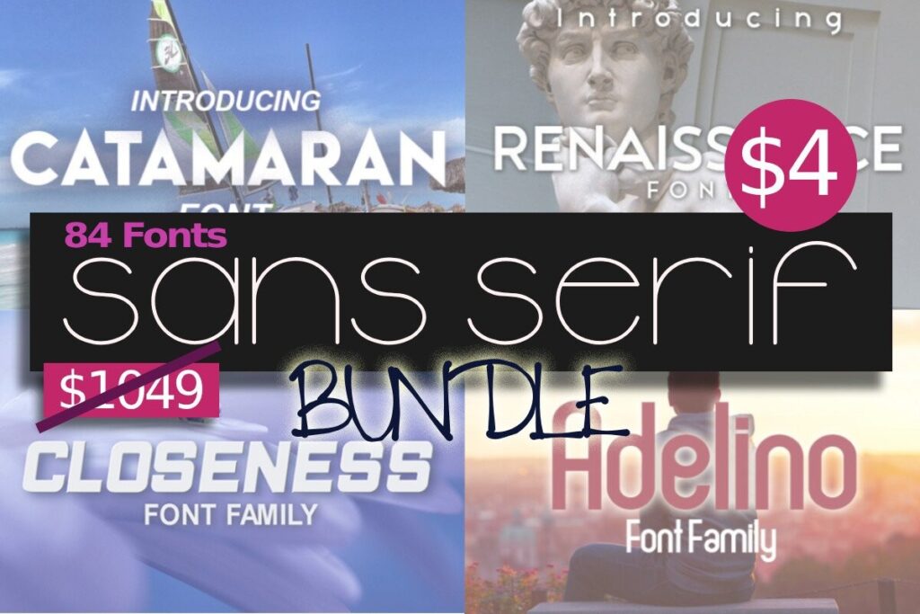 Best 10 Sans Serif Fonts Bundle for Signs: Readable Options 4 Sans Serif Font Bundle Bundles 116199583 1