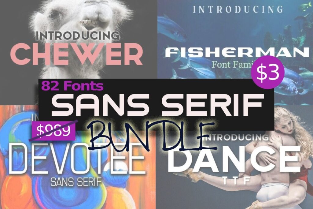 Best 10 Sans Serif Fonts Bundle for Signs: Readable Options 8 Sans Serif Font Bundle Bundles 116585727 1