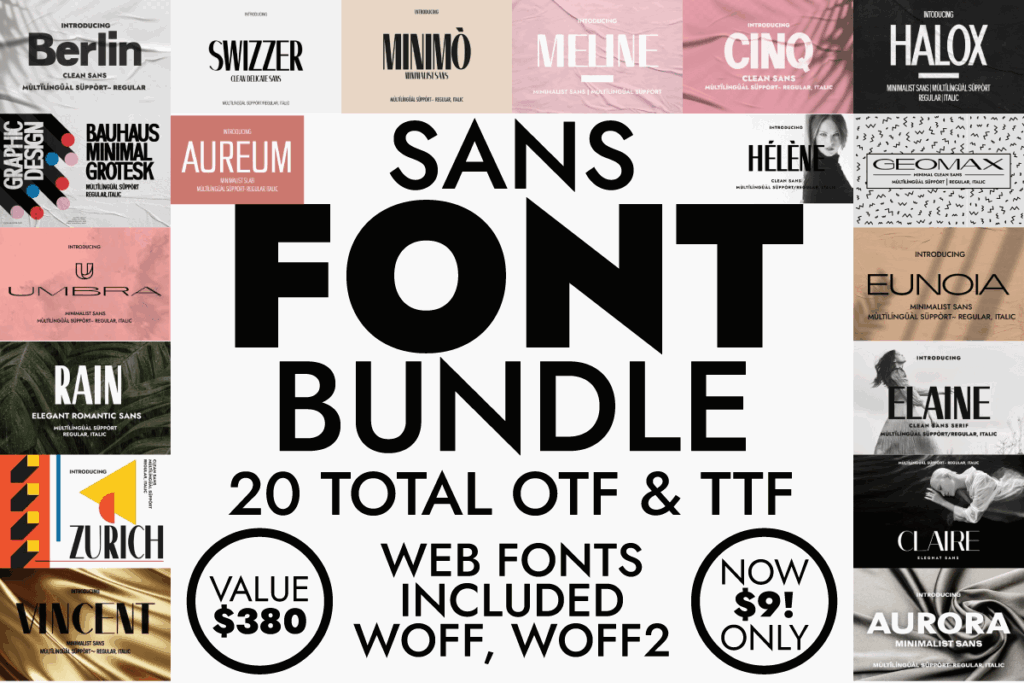 10 Best Sans Serif Fonts Bundle for Business Documents 7 Sans Serif Font Bundle Bundles 35517896 1