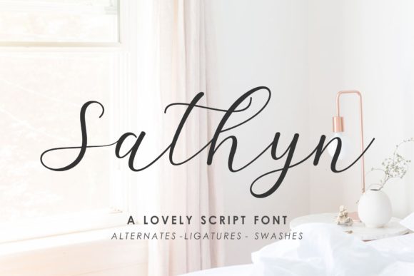 Calligraphy Fonts: 10 Stunning Picks for Elegant Designs 8 Sathyn by MJB Letters 580x387 1