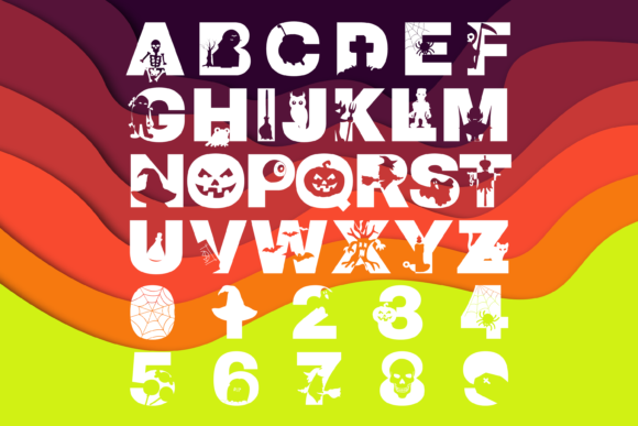 30 Best Halloween Fonts for Spooky Designs That Stand Out 8 Halloween-themed font characters and numbers with spooky designs.