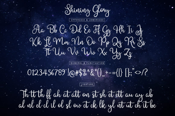 Calligraphy Fonts: 10 Stunning Picks for Elegant Designs 31 Shining Glory by josgandos 7 580x387 1