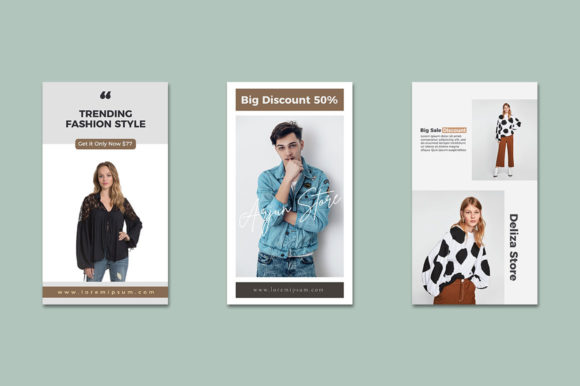 25 Instagram Story Templates: Gorgeous Designs You’ll Love 36 Simple fashion instagram story template Graphics 25667112 2 580x386 1