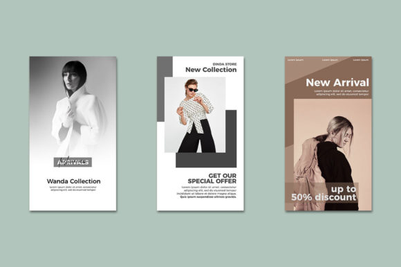 25 Instagram Story Templates: Gorgeous Designs You’ll Love 37 Simple fashion instagram story template Graphics 25667112 3 580x386 1