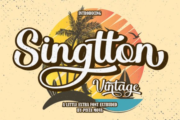Script Fonts for Logo Design: 36 Elegant Picks That Feel Premium 14 Singtton Vintage Fonts 33208373 580x386 1