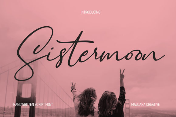 Script Fonts for Logo Design: 36 Elegant Picks That Feel Premium 98 Sistermoon Script Fonts 27355875 1 1 580x387 1