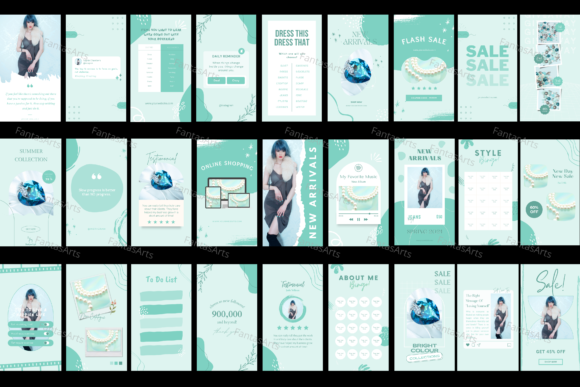 25 Instagram Story Templates: Gorgeous Designs You’ll Love 46 Sky Blue Instagram Story Canva Template Graphics 16294251 2 580x387 1