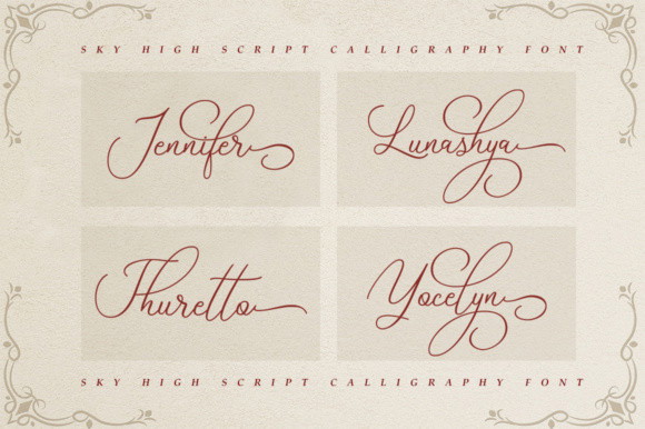 Script Fonts for Logo Design: 36 Elegant Picks That Feel Premium 91 Sky High Script by alandya typefoundry 4 580x386 1