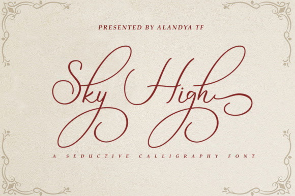 Script Fonts for Logo Design: 36 Elegant Picks That Feel Premium 89 Sky High Script by alandya typefoundry 580x386 1