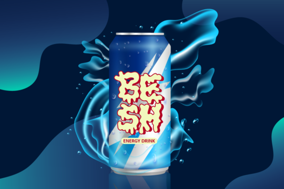 Fonts Similar to Clarendon: 15 Powerful Alternatives 45 A blue energy drink can with a bold, dripping logo design.