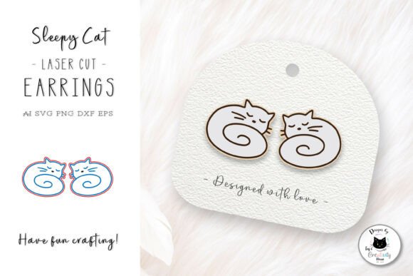 Laser Cut Files for Glowforge Projects: 25 Best Picks 40 Sleepy Cat Stud Earrings Laser Cut SVG Laser Cutting 132169493 1 1 580x387 1