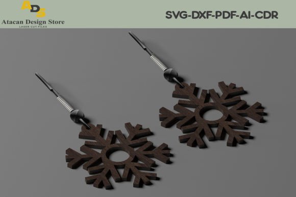 Laser Cut Files for Glowforge Projects: 25 Best Picks 34 Snowflake Earrings Jewelry Set Glowforge Graphics 44664251 6 580x386 1