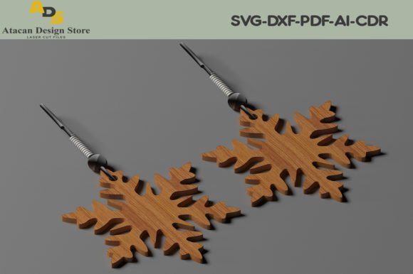 Laser Cut Files for Glowforge Projects: 25 Best Picks 37 Snowflake Earrings Jewelry Set Glowforge Graphics 44664251 7 580x386 1