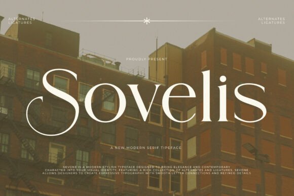 Stylish Display Fonts: 25 Bold Picks Designers Will Love 8 Sovelis Fonts 147551405 1 1 580x387 1