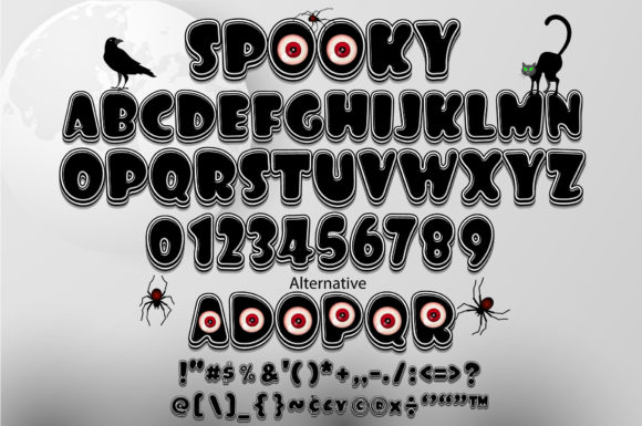 Halloween Color Fonts: 10 Best Picks for Spooky Designs 3 Colorful Halloween font displaying letters and numbers with spooky elements.