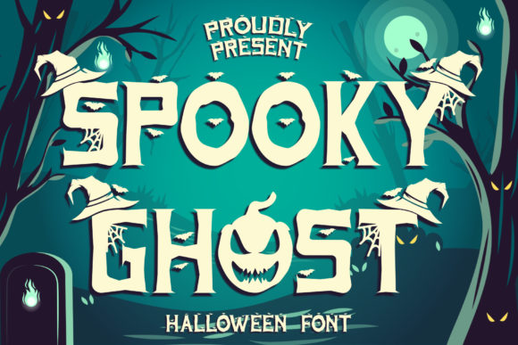 Halloween Fonts: 44 Best Picks for Cards, Signs & Cricut 55 Spooky Ghost Halloween font design featuring eerie elements like ghosts and cobwebs.