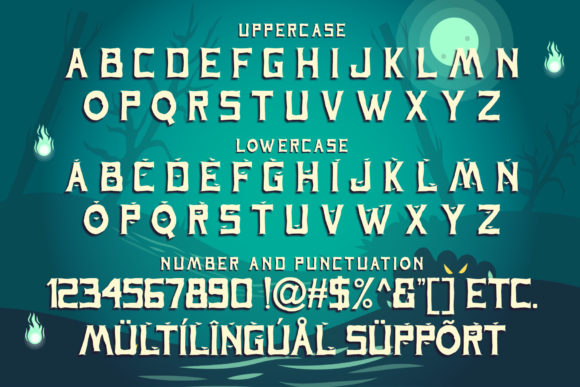 Halloween Fonts: 44 Best Picks for Cards, Signs & Cricut 56 Halloween-themed font showcasing uppercase and lowercase letters with spooky design elements.