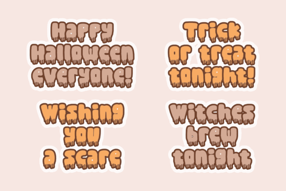 Halloween Fonts: 44 Best Picks for Cards, Signs & Cricut 51 Halloween-themed text designs with phrases like 'Happy Halloween everyone!' and 'Trick or treat tonight!'